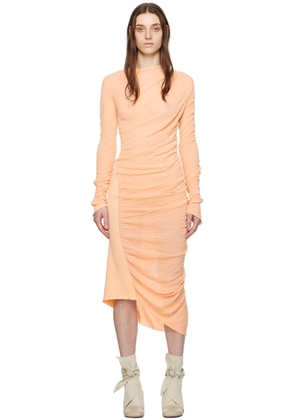 ISSEY MIYAKE Orange Ambiguous Midi Dress