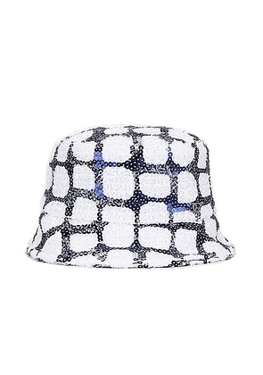 chanel Chanel Coco Sequined Bucket Hat in Black & White - Black & White. Size M (also in ).