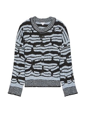 Bottega Veneta Distorted Stripes Sweater in Admiral & Fondant - Blue. Size M (also in L).