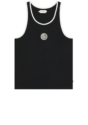 Honor The Gift A-spring Binded Rib Tank in Black - Black. Size L (also in M, S, XL/1X).