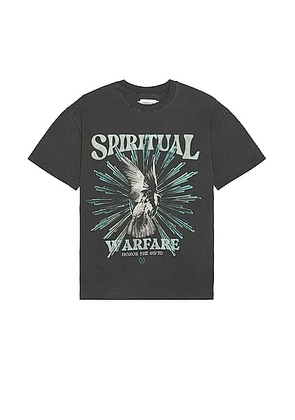 Honor The Gift A-spring Spiritual Conflict Tee in Black - Black. Size L (also in M, S, XL/1X).