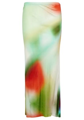 Siedres Lilt Printed Jersey Midi Skirt - Multicoloured - L (UK14 / L)