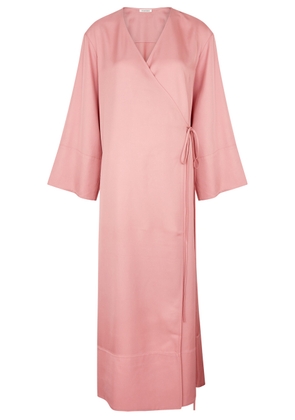 BY Malene Birger Manissa Satin Maxi Wrap Dress - Pink - 38 (UK10 / S)