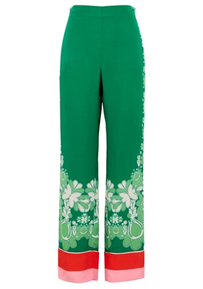 Borgo DE Nor Havana Printed Wide-leg Trousers - Green - 12 (UK12 / M)