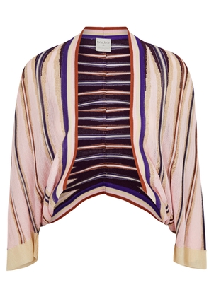 Forte_forte Stripe-intarsia Knitted Cardigan - Multicoloured - 0 (UK 6 / XS)