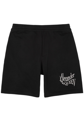 Alexander Mcqueen Logo-embroidered Cotton Shorts - Black - M