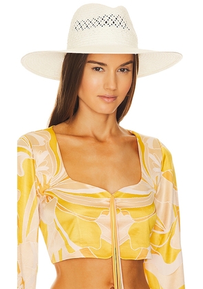 Hat Attack Luxe Packable Sun Hat in White.