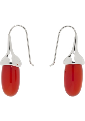 Sophie Buhai Silver & Red Dripping Stone Earrings