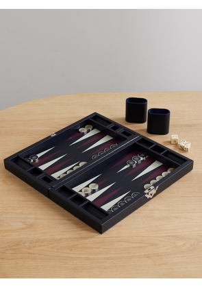 Buccellati - Opera Leather Backgammon Set - Silver - One size