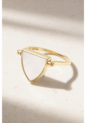 Mateo - Flip 14-karat Gold, Pearl And Diamond Ring - 5,6,7