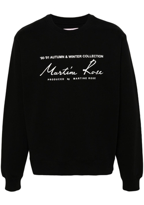 Martine Rose logo-print cotton sweatshirt - Black
