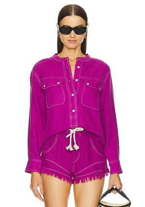 Isabel Marant Etoile Tecoyo Top in Purple. Size 36/4, 38/6, 40/8, 42/10.