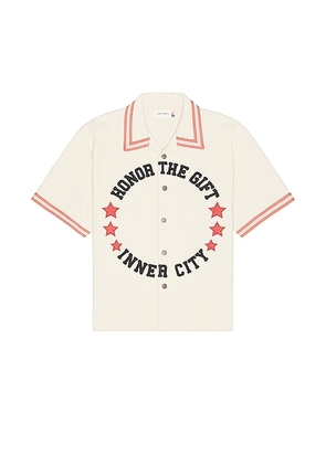 Honor The Gift A-spring Tradition Snap Up Shirt in Cream. Size M, S, XL/1X.