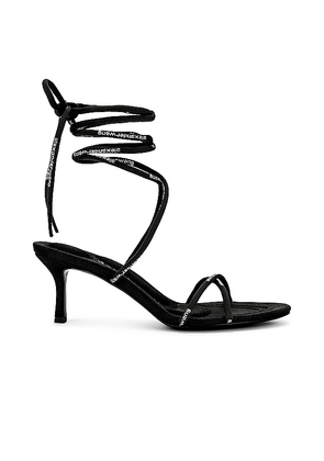 Alexander Wang Helix 65 Strappy Sandal in Black. Size 37, 37.5, 38, 38.5, 39.5.