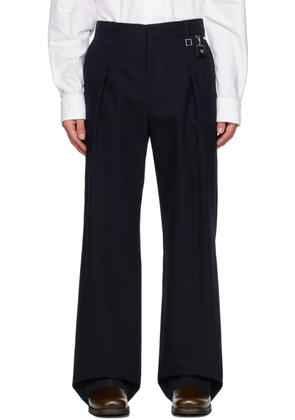 WOOYOUNGMI Navy Pleated Trousers