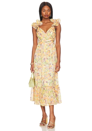 LIKELY Pria Dress in Yellow. Size 4.