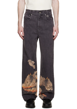 WOOYOUNGMI Gray Volcano Jeans