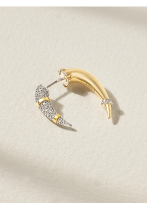 Rainbow K - 14-karat Yellow And White Gold Diamond Single Earring - One size
