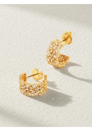 Suzanne Kalan - 18-karat Gold Diamond Hoop Earrings - One size