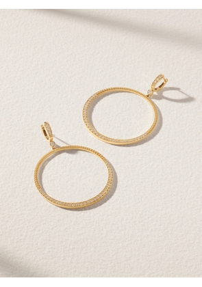 Andrea Fohrman - 18-karat Gold Diamond Hoop Earrings - One size