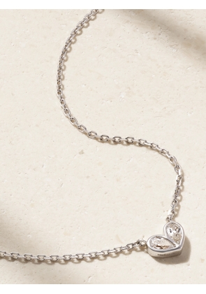 Gemella - Sweetheart 18-karat White Gold Diamond Necklace - One size
