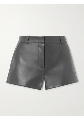 The Frankie Shop - Kate Faux Leather Shorts - Gray - x small,small,medium,large,x large