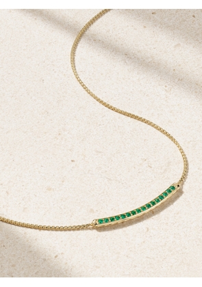 David Yurman - Petite Pavé 18-karat Gold Emerald Necklace - One size