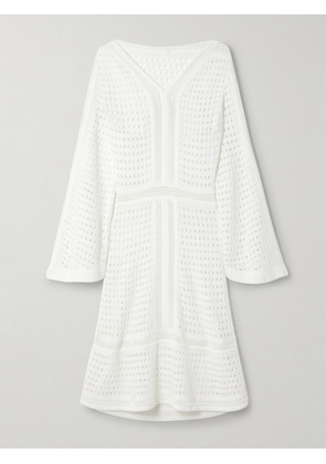 Chloé - Pointelle-knit Organic Cotton Mini Dress - White - x small,small,medium,large,x large
