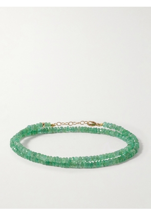 JIA JIA - Gold Emerald Bracelet - Green - One size