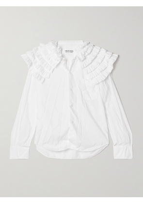 Comme des Garçons Comme des Garçons - Ruffled Voile Shirt - White - x small,small,medium,large