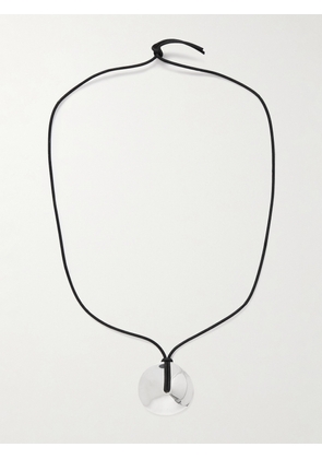AGMES - Cora Recycled Silver And Cord Necklace - One size