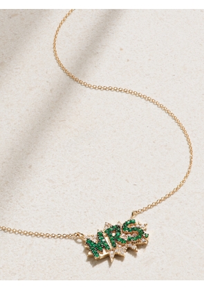 Diane Kordas - Mrs. 18-karat Gold, Emerald And Diamond Necklace - One size