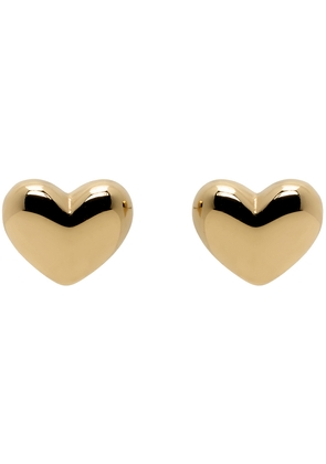 Marland Backus SSENSE Exclusive Gold Lonely Heart Earrings