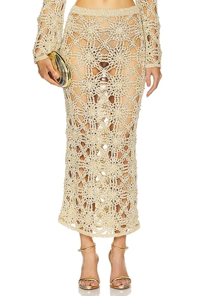 retrofete Sofie Skirt in Metallic Gold. Size XS/S.