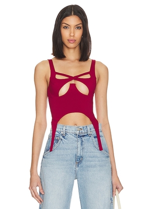 superdown Sloan Top in Red. Size XS.