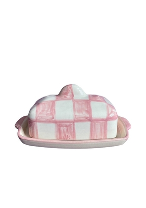 Vaisselle Buttercup Butter Dish in Rose.