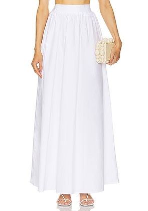 Susana Monaco Long Poplin Skirt in White. Size S.
