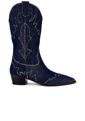 WeWoreWhat Cowboy Boot in Blue. Size 40.