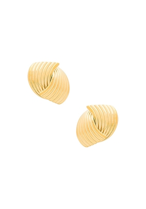 8 Other Reasons Circle Wrap Earrings in Metallic Gold.