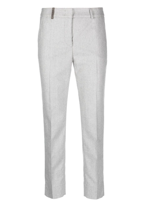 Peserico tailored-cut cropped trousers - Grey