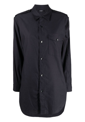 Yohji Yamamoto long-sleeve cotton shirt - Blue