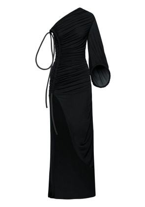 Dion Lee single-sleeve semi-sheer dress - Black