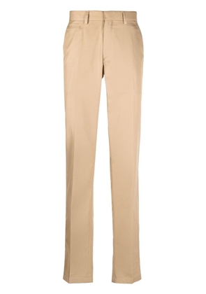 Brioni tailored-cut cotton trousers - Neutrals