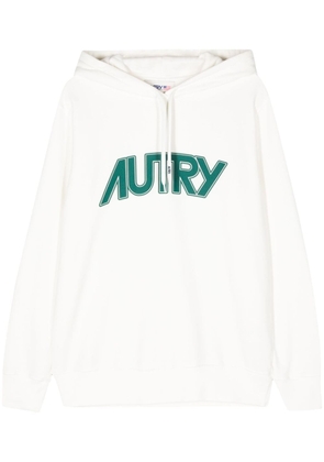 Autry logo-print cotton hoodie - White