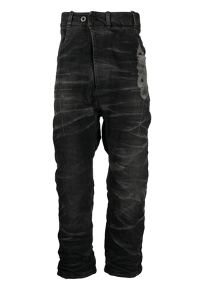 Boris Bidjan Saberi distressed cropped jeans - Black