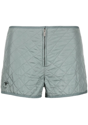 Christian Dior Pre-Owned quilted zip-front shorts - Blue