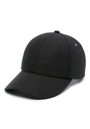 Paul Smith Artist-stripe linen hat - Black