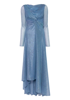 Talbot Runhof twisted pleated gown - Blue