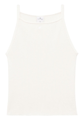 Courrèges ribbed-knit tank top - White