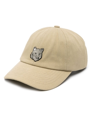 Maison Kitsuné fox-patch cotton baseball cap - Neutrals